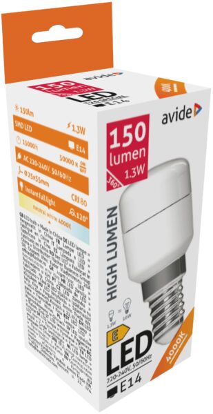 Avide LED 1.3W T26 NW 4000K | BR (SKU:ABT26NW-1.3W) LED izzók Avide LED 1.3W T26 NW 4000K | BR (SKU:ABT26NW-1.3W) LED izzók
