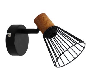 Avide Fali Lámpa Luna 1xE14 Foglalattal Fekete | BR (SKU:ABWL-LU1B) Fényforrás nélküli