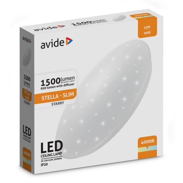 Avide LED Mennyezeti Lámpa Stella Slim 10W 280*65mm NW 4000K | BR (SKU:ACLO28NW-10W-STSL) 10W Avide LED Mennyezeti Lámpa Stella Slim 10W 280*65mm NW 4000K | BR (SKU:ACLO28NW-10W-STSL) 10W