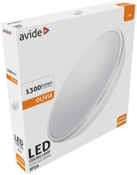 Avide LED Mennyezeti Lámpa Olivia Ezüst 15W 280*55mm NW 4000K | BR (SKU:ACLO28NW-15W-OLI-S) 15W Avide LED Mennyezeti Lámpa Olivia Ezüst 15W 280*55mm NW 4000K | BR (SKU:ACLO28NW-15W-OLI-S) 15W