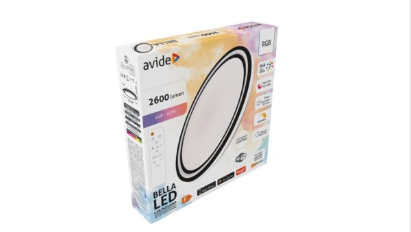 Avide LED Mennyezeti Lámpa Bella 24W RGB+CCT+Tuya Távirányítóval | BR (SKU:ACLO32.5RGB+CCT-24W-TUYA+IR-BS) Távirányítós Avide LED Mennyezeti Lámpa Bella 24W RGB+CCT+Tuya Távirányítóval | BR (SKU:ACLO32.5RGB+CCT-24W-TUYA+IR-BS) Távirányítós