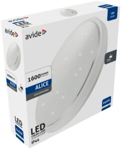 Avide LED Mennyezeti Lámpa IP44 Selene 18W 330*68mm CW 6400K | BR (SKU:ACLO33CW-18W-SELE44)