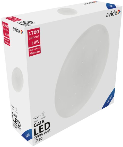Avide LED Mennyezeti Lámpa Gaia 18W 330*105mm CW 6400K | BR (SKU:ACLO33CW-18W-GAI) Mennyezeti lámpák Avide LED Mennyezeti Lámpa Gaia 18W 330*105mm CW 6400K | BR (SKU:ACLO33CW-18W-GAI) Mennyezeti lámpák