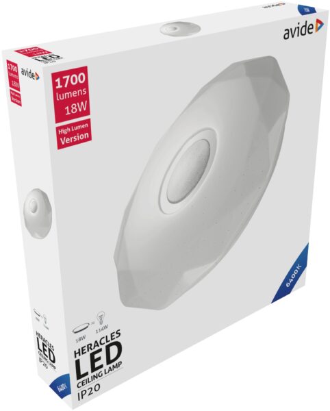Avide LED Mennyezeti Lámpa Apollo 18W 348*62mm CW 6400K | BR (SKU:ACLO33CW-18W-APO) 18W