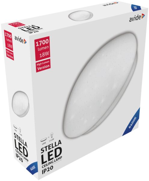 Avide LED Mennyezeti Lámpa Stella (Csillagos) 18W 330*100mm CW 6400K | BR (SKU:ACLO33CW-18W-HL-ST) 18W Avide LED Mennyezeti Lámpa Stella (Csillagos) 18W 330*100mm CW 6400K | BR (SKU:ACLO33CW-18W-HL-ST) 18W