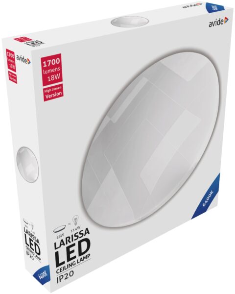 Avide LED Mennyezeti Lámpa Larissa 18W 325*65mm CW 6400K | BR (SKU:ACLO33CW-18W-LAR) Mennyezeti lámpák