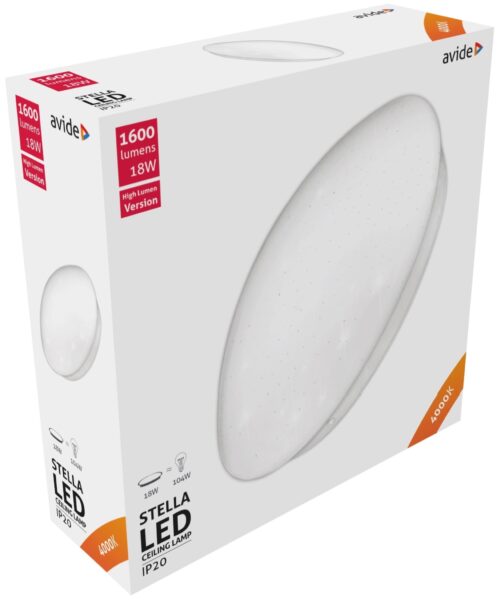 Avide LED Mennyezeti Lámpa Stella (Csillagos) 18W 330*100mm NW 4000K High Lumen *Sérült csomagolás* | BR (SKU:ACLO33NW-18W-HL-ST-SCS) Mennyezeti lámpák Avide LED Mennyezeti Lámpa Stella (Csillagos) 18W 330*100mm NW 4000K High Lumen *Sérült csomagolás* | BR (SKU:ACLO33NW-18W-HL-ST-SCS) Mennyezeti lámpák