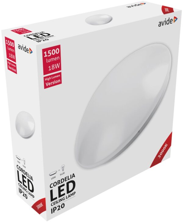 Avide LED Mennyezeti Lámpa Cordelia 18W 330*100mm WW 3000K | BR (SKU:ACLO33WW-18W) 18W
