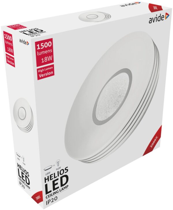 Avide LED Mennyezeti Lámpa Helios 18W 330*95mm WW 3000K | BR (SKU:ACLO33WW-18W-HEL) 18W