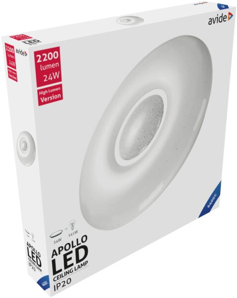 Avide LED Mennyezeti Lámpa Apollo 24W 410*70mm CW 6400K | BR (SKU:ACLO38CW-24W-APO) 24W Avide LED Mennyezeti Lámpa Apollo 24W 410*70mm CW 6400K | BR (SKU:ACLO38CW-24W-APO) 24W