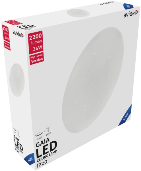 Avide LED Mennyezeti Lámpa Gaia 24W 380*105mm CW 6400K | BR (SKU:ACLO38CW-24W-GAI) 24W Avide LED Mennyezeti Lámpa Gaia 24W 380*105mm CW 6400K | BR (SKU:ACLO38CW-24W-GAI) 24W