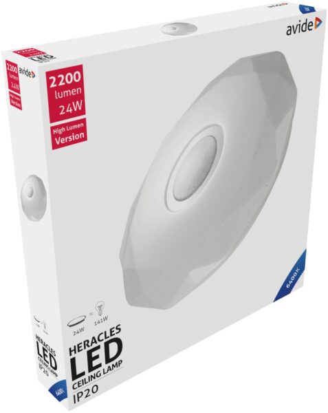 Avide LED Mennyezeti Lámpa Apollo 24W 410*70mm CW 6400K | BR (SKU:ACLO38CW-24W-APO) Mennyezeti lámpák
