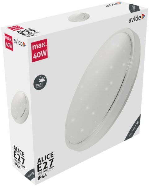 Avide LED Mennyezeti Lámpa IP44 Alice 380*110m 2xE27 | BR (SKU:ACLO38E27-AL-IP44) Mennyezeti lámpák