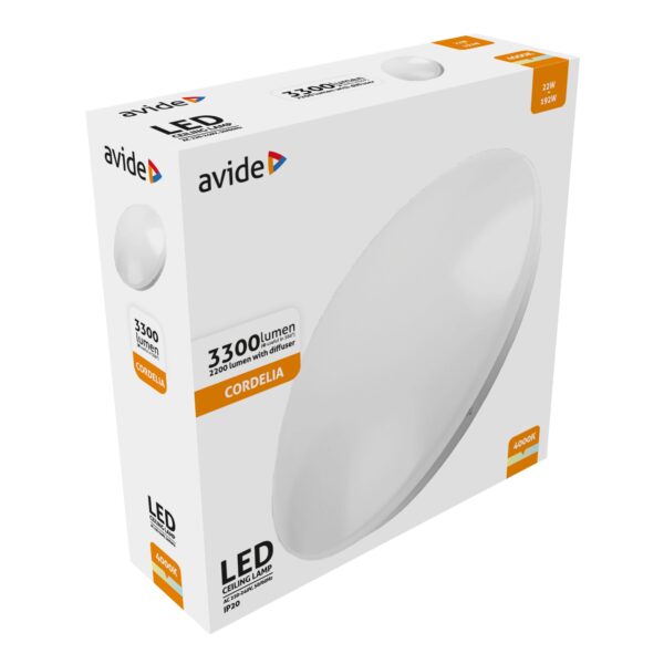 Avide LED Mennyezeti Lámpa Cordelia 22W 380*110mm NW 4000K 100lm/W | BR (SKU:ACLO38NW-22W-CORD) Egyéb
