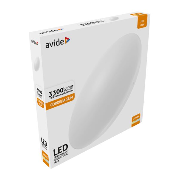 Avide LED Mennyezeti Lámpa Cordelia Slim 22W 380*70mm NW 4000K 100lm/W | BR (SKU:ACLO38NW-22W-CORDSL) Egyéb