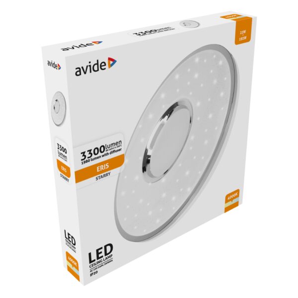 Avide LED Mennyezeti Lámpa Eris 22W 380*85mm NW 4000K 100lm/W | BR (SKU:ACLO38NW-22W-ERI) Egyéb