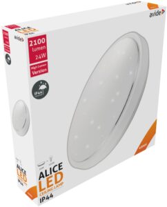Avide LED Mennyezeti Lámpa IP44 Alice 24W 380*110mm NW 4000K | BR (SKU:ACLO38NW-24W-AL) 24W