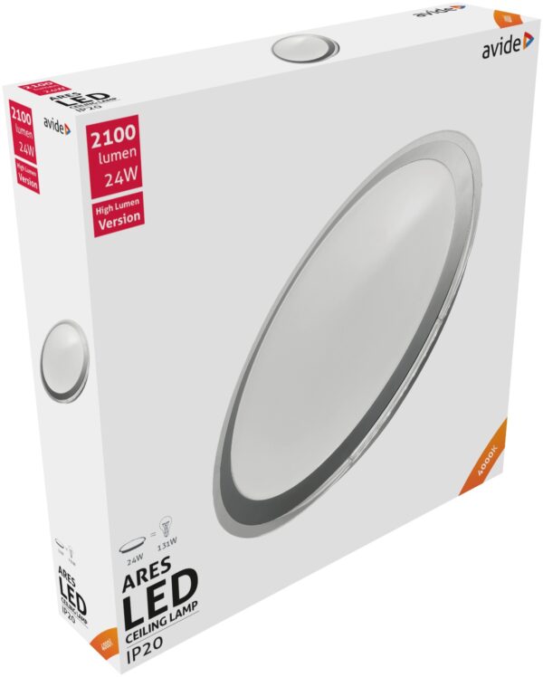 Avide LED Mennyezeti Lámpa Ares 24W 430*90mm NW 4000K | BR (SKU:ACLO38NW-24W-ARE) 24W