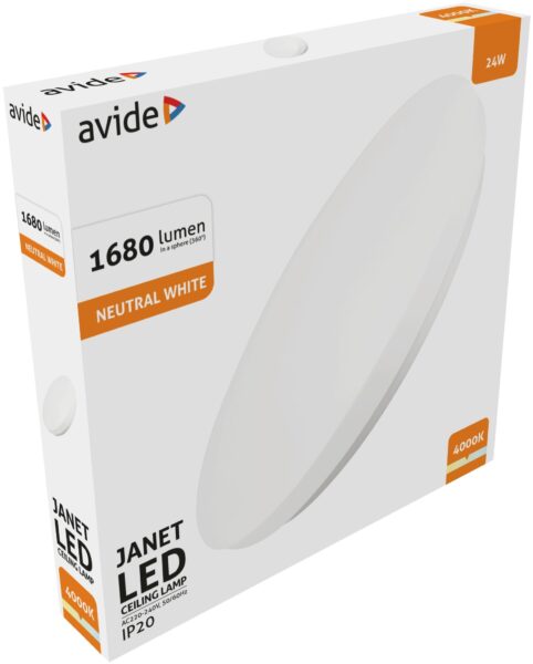 Avide LED Mennyezeti Lámpa Janet 24W 380*60mm NW 4000K | BR (SKU:ACLO38NW-24W-JAN) 24W Avide LED Mennyezeti Lámpa Janet 24W 380*60mm NW 4000K | BR (SKU:ACLO38NW-24W-JAN) 24W