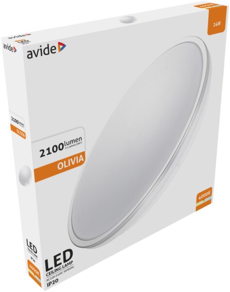 Avide LED Mennyezeti Lámpa Olivia Ezüst 24W 380*50mm NW 4000K | BR (SKU:ACLO38NW-24W-OLI-S) 24W Avide LED Mennyezeti Lámpa Olivia Ezüst 24W 380*50mm NW 4000K | BR (SKU:ACLO38NW-24W-OLI-S) 24W