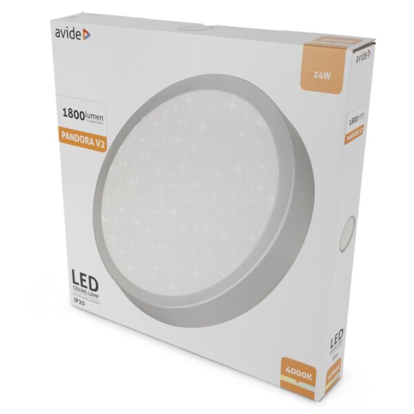 Avide LED Mennyezeti Lámpa Pandora V2 Csillagos Ezüst 24W 380*50mm NW 4000K *Sérült Csomagolás* | BR (SKU:ACLO38NW-24W-PAN2S-S-SCS) Egyéb Avide LED Mennyezeti Lámpa Pandora V2 Csillagos Ezüst 24W 380*50mm NW 4000K *Sérült Csomagolás* | BR (SKU:ACLO38NW-24W-PAN2S-S-SCS) Egyéb