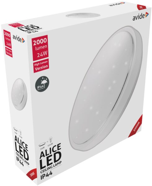 Avide LED Mennyezeti Lámpa IP44 Alice 24W 380*110mm WW 3000K | BR (SKU:ACLO38WW-24W-AL) 24W Avide LED Mennyezeti Lámpa IP44 Alice 24W 380*110mm WW 3000K | BR (SKU:ACLO38WW-24W-AL) 24W