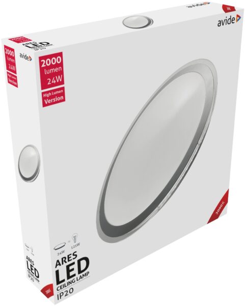 Avide LED Mennyezeti Lámpa Ares 24W 430*90mm WW 3000K | BR (SKU:ACLO38WW-24W-ARE) Mennyezeti lámpák