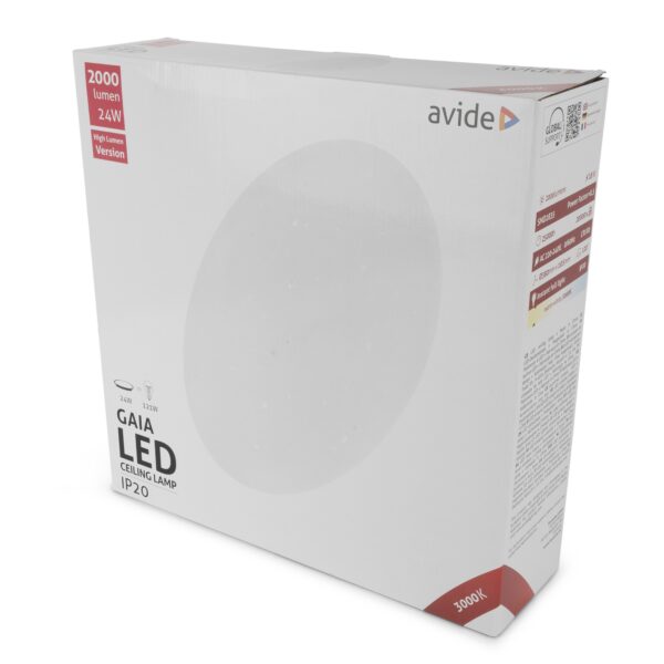 Avide LED Mennyezeti Lámpa Gaia 24W 380*105mm WW 3000K | BR (SKU:ACLO38WW-24W-GAI)
