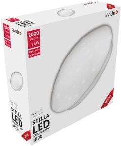 Avide LED Mennyezeti Lámpa Stella (Csillagos) 24W 380*110mm WW 3000K | BR (SKU:ACLO38WW-24W-HL-ST) 24W