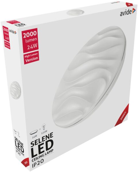Avide LED Mennyezeti Lámpa Selene 24W 380*70mm WW 3000K | BR (SKU:ACLO38WW-24W-SEL) Mennyezeti lámpák