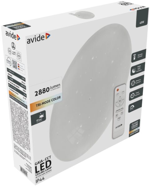 Avide LED Mennyezeti Lámpa Gaia 48W CCT IP44 *Sérült Csomagolás* | BR (SKU:ACLO48CCT-48W-GAI-SCS) Egyéb Avide LED Mennyezeti Lámpa Gaia 48W CCT IP44 *Sérült Csomagolás* | BR (SKU:ACLO48CCT-48W-GAI-SCS) Egyéb