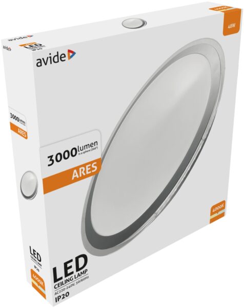 Avide LED Mennyezeti Lámpa Ares 48W NW 4000K | BR (SKU:ACLO48NW-48W-ARE) Mennyezeti lámpák