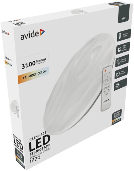Avide LED Mennyezeti Lámpa Selene-CCT 48W Távirányítóval | BR (SKU:ACLOCCT-48W-R-SEL) Mennyezeti lámpák Avide LED Mennyezeti Lámpa Selene-CCT 48W Távirányítóval | BR (SKU:ACLOCCT-48W-R-SEL) Mennyezeti lámpák
