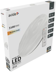 Avide LED Mennyezeti Lámpa Selene-CCT 48W Távirányítóval *Sérült Csomagolás* | BR (SKU:ACLOCCT-48W-R-SEL-SCS) Távirányítós