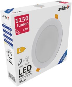 Avide LED Beépíthető Kerek Mennyezeti Lámpa Műanyag 12W CW 6400K | BR (SKU:AMRPCW-R-12W-PC) Kerek