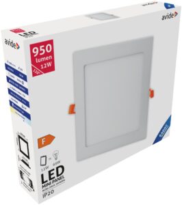 Avide LED Beépíthető Négyzetes Mennyezeti Lámpa ALU 12W CW 6400K | BR (SKU:ACRPCW-S-12W-ALU) Négyzetes