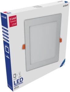 Avide LED Beépíthető Négyzetes Mennyezeti Lámpa ALU 15W CW 6400K | BR (SKU:ACRPCW-S-15W-ALU) Négyzetes