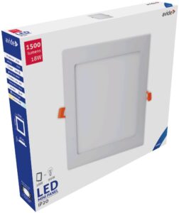 Avide LED Beépíthető Négyzetes Mennyezeti Lámpa ALU 18W CW 6400K | BR (SKU:ACRPCW-S-18W-ALU) Négyzetes