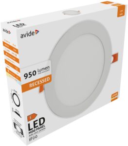Avide LED Beépíthető Kerek Mennyezeti Lámpa ALU Szatén Nikkel 24W NW 4000K | BR (SKU:ACRPNW-R-24W-ALU-SN) Kerek