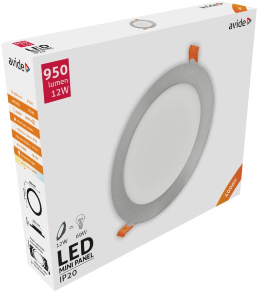 Avide LED Beépíthető Kerek Mennyezeti Lámpa ALU Szatén Nikkel 12W NW 4000K | BR (SKU:ACRPNW-R-12W-ALU-SN) LED panelek Avide LED Beépíthető Kerek Mennyezeti Lámpa ALU Szatén Nikkel 12W NW 4000K | BR (SKU:ACRPNW-R-12W-ALU-SN) LED panelek
