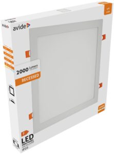 Avide LED Beépíthető Négyzetes Mennyezeti Lámpa ALU 24W NW 4000K | BR (SKU:ACRPNW-S-24W-ALU) Négyzetes