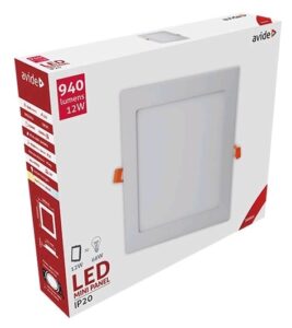 Avide LED Beépíthető Négyzetes Mennyezeti Lámpa ALU 12W WW 3000K | BR (SKU:ACRPWW-S-12W-ALU) Négyzetes