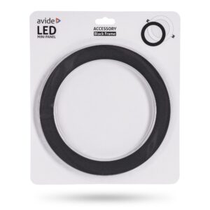 Avide Panelkeret Fekete kerek, 18W beépíthető ALU panelhez | BR (SKU:ACRPXX-R-18W-ALU-ERB) Kerek