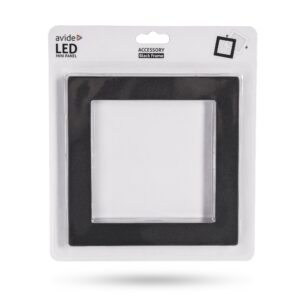 Avide Panelkeret Fekete négyzetes, 6W beépíthető ALU panelhez | BR (SKU:ACRPXX-S-6W-ALU-ERB) Négyzetes