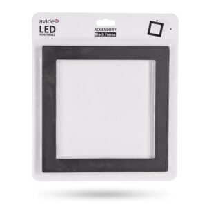 Avide Panelkeret Fekete négyzetes, 12W beépíthető ALU panelhez | BR (SKU:ACRPXX-S-12W-ALU-ERB) Négyzetes
