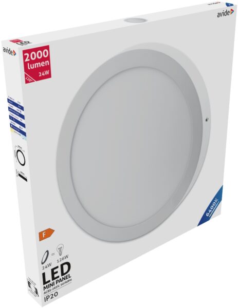Avide LED Falra Szerelhető Kerek Mennyezeti Lámpa ALU 24W CW 6400K | BR (SKU:ACSMCW-R-24W-ALU) LED panelek Avide LED Falra Szerelhető Kerek Mennyezeti Lámpa ALU 24W CW 6400K | BR (SKU:ACSMCW-R-24W-ALU) LED panelek