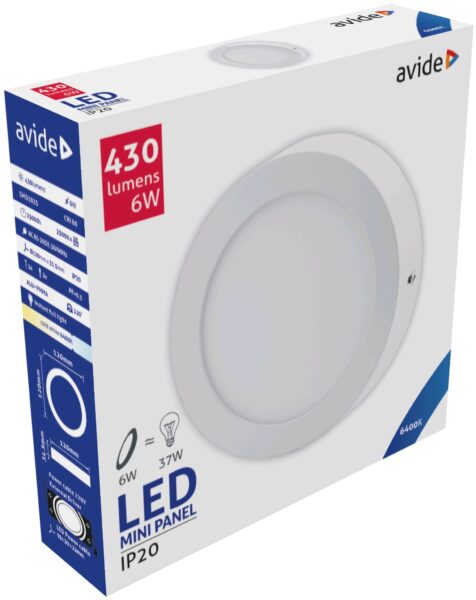 Avide LED Falra Szerelhető Kerek Mennyezeti Lámpa ALU 6W CW 6400K | BR (SKU:ACSMCW-R-6W-ALU) Kerek Avide LED Falra Szerelhető Kerek Mennyezeti Lámpa ALU 6W CW 6400K | BR (SKU:ACSMCW-R-6W-ALU) Kerek