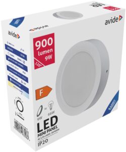Avide LED Falra Szerelhető Kerek Mennyezeti Lámpa Műanyag 9W CW 6400K | BR (SKU:ACSMCW-R-9W-PC) Kerek