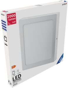 Avide LED Falra Szerelhető Négyzetes Mennyezeti Lámpa ALU 24W CW 6400K | BR (SKU:ACSMCW-S-24W-ALU) Négyzetes