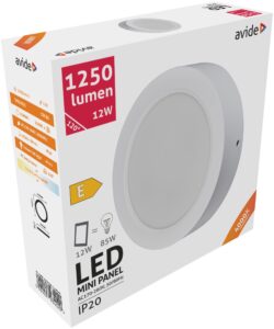 Avide LED Falra Szerelhető Kerek Mennyezeti Lámpa Műanyag 12W NW 4000K | BR (SKU:ACSMNW-R-12W-PC) Kerek
